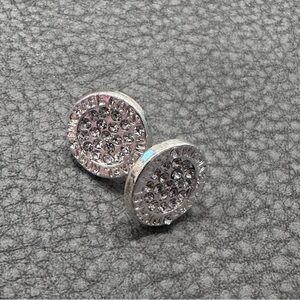 Michael Kors Silver Crystal Round Stud Earrings